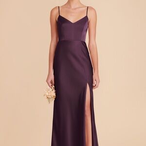 Birdy Grey Jay Matte Satin Dress | Plum | size L